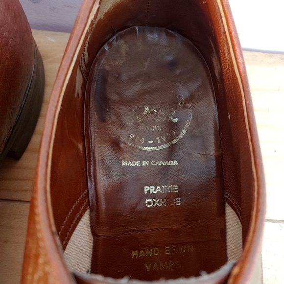 Vintage Dack's brown oxhide leather derby shoes women's size 8.5 (men's size 7) - Picture 15 of 15